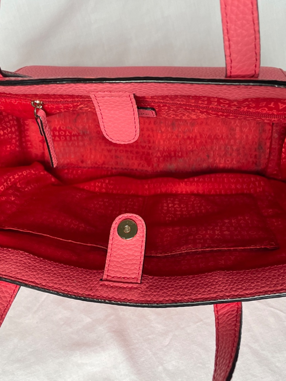 Kate Spade Pink Leather Tote Bow 12” - Picture 10 of 14